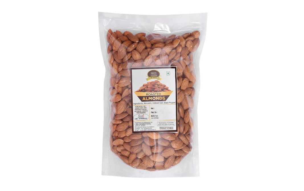 Food Essential Roasted Almonds    Tetra Pack  1 kilogram